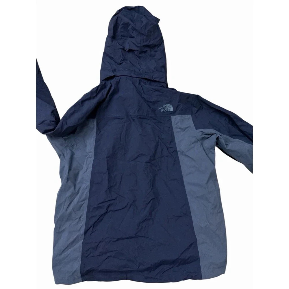 The North Face Men’s M Hooded‎ Jacket Navy Gray Orange Lining Outdoor Hiking Zip